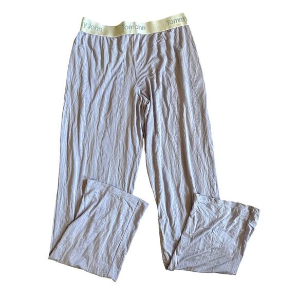 NWT Tommy John Second Skin Women’s Lounge Pajama Pant Lavender Stripes Medium - Picture 1 of 4